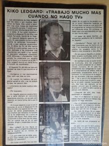 Collectionnisme de Magazine Pronto: reportaje revista pronto - kiko ledgard trabajo mucho mas cuando no hago TV -